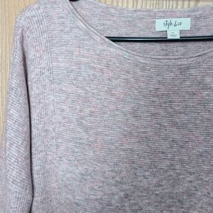 Style & Co. Women’s Pink and Grey Sweater. NWT